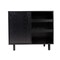 Merrick Lane Aloise Bar and Sideboard with Storage Cabinet, Hanging Stemware Holders and Bottle Storage